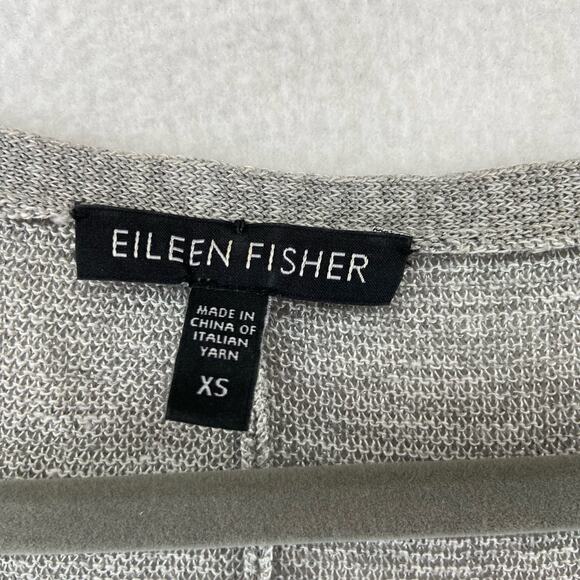 Eileen Fisher Gray Linen Blend Sweater Size XS - Picture 2 of 7